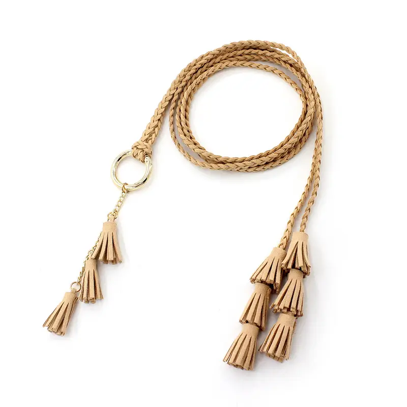 Black Tassel Waist Belt for Women - Image 2