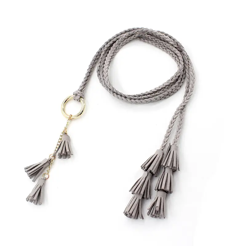 Black Tassel Waist Belt for Women - Image 4