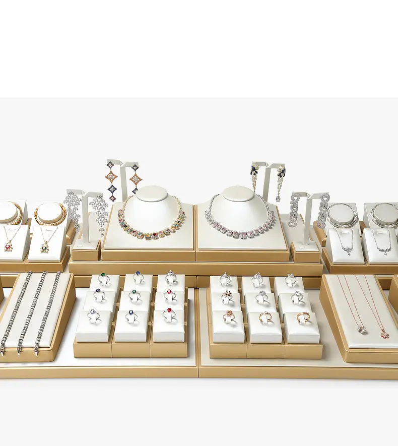 Hongtai Gold Plated Ring Earrings Display Rack 10x9.5x4.5cm — feature 17