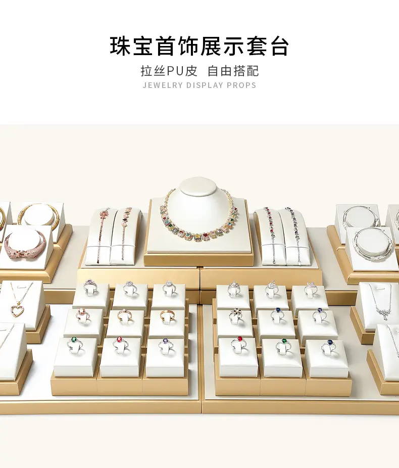 Hongtai Gold Plated Ring Earrings Display Rack 10x9.5x4.5cm — feature 5