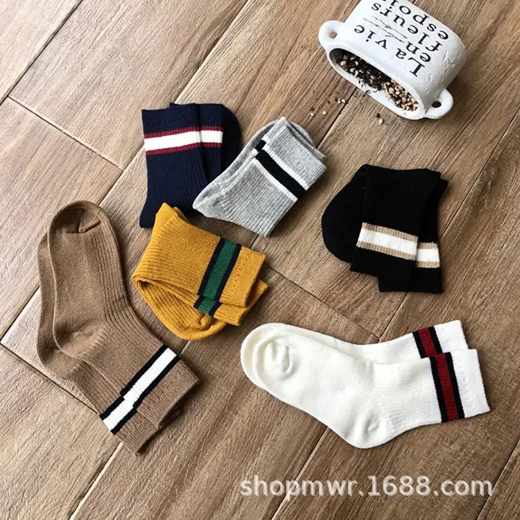 New Korean-Style Double-Needle Socks for Kids & Teens - Image 2