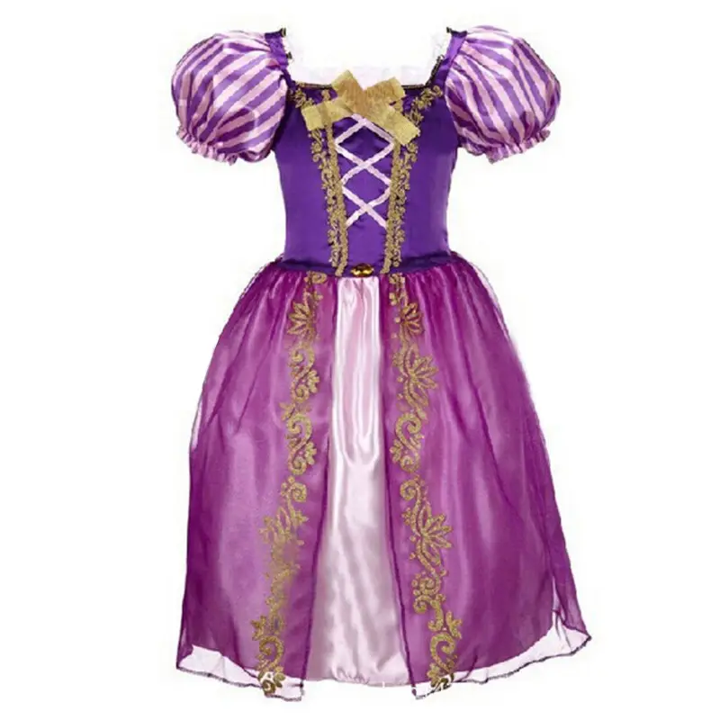 Girls Purple Lace Summer Dress Short Sleeve - Image 7