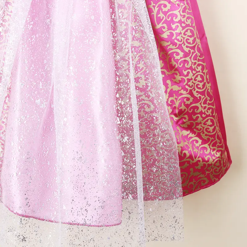 Girls Purple Lace Summer Dress Short Sleeve — feature 28