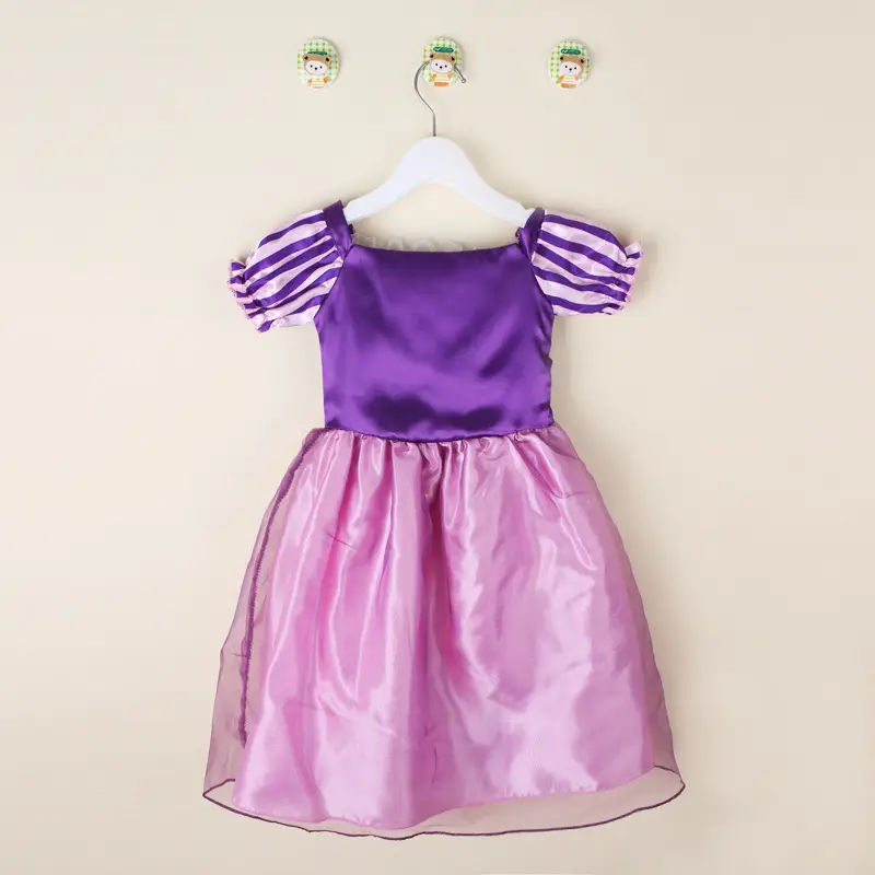 Girls Purple Lace Summer Dress Short Sleeve — feature 35