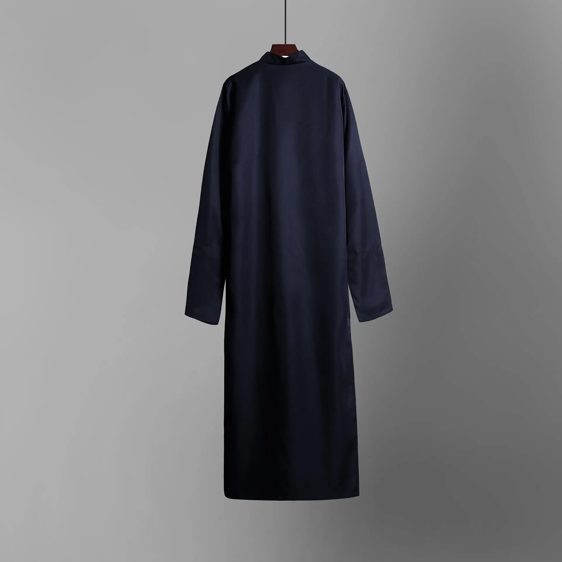 Men Chinese Robe Vest Long Shirt Cross Talk Gown Performance Clothing - Image 10