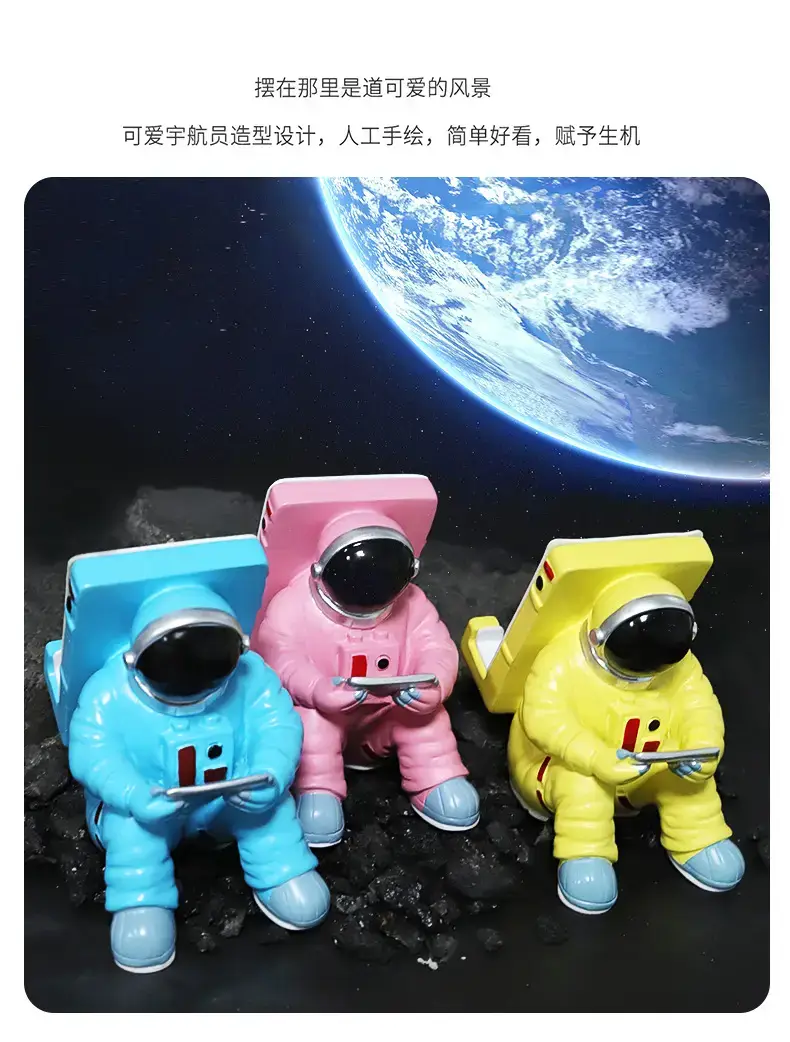 Resin Astronaut Mobile Phone Holder Blue — feature 4