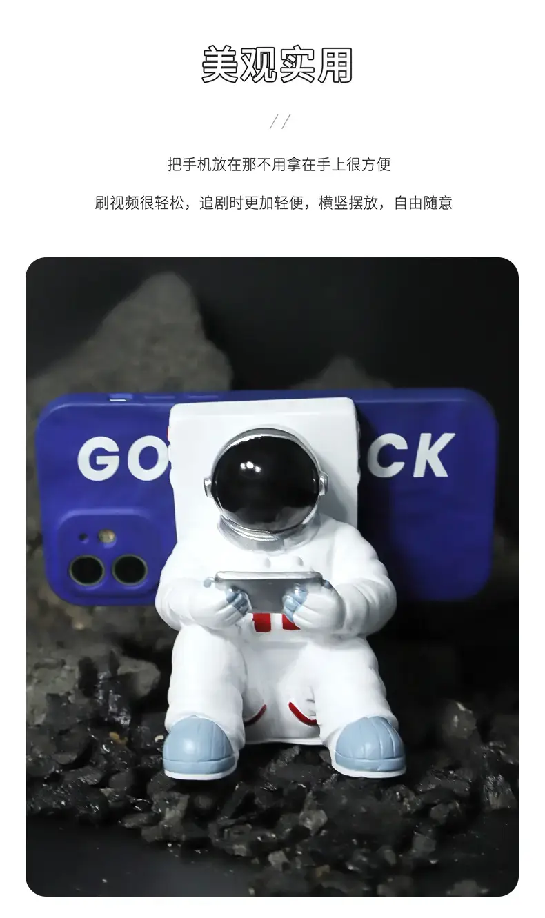 Resin Astronaut Mobile Phone Holder Blue — feature 5