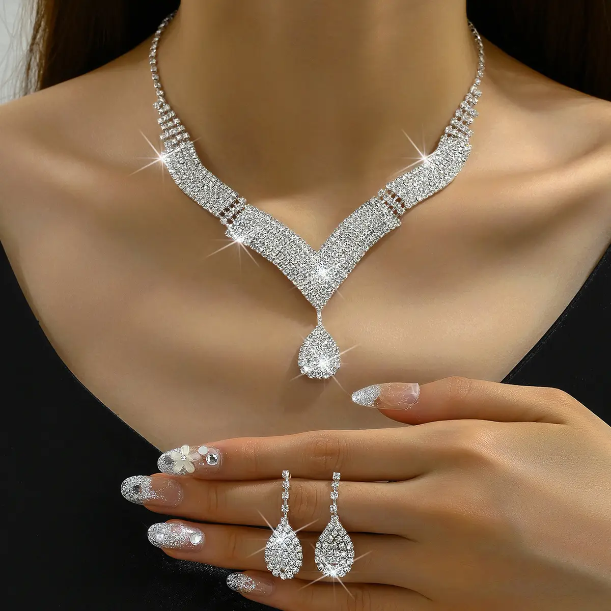 European & American Wedding Jewelry Set for Women - Image 11