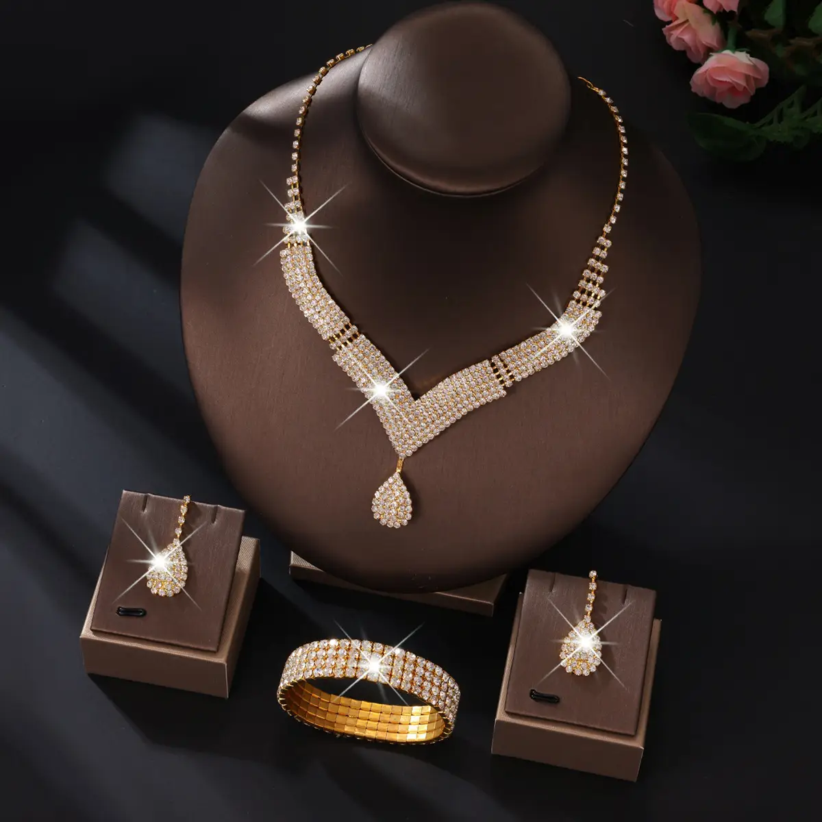 European & American Wedding Jewelry Set for Women - Image 4