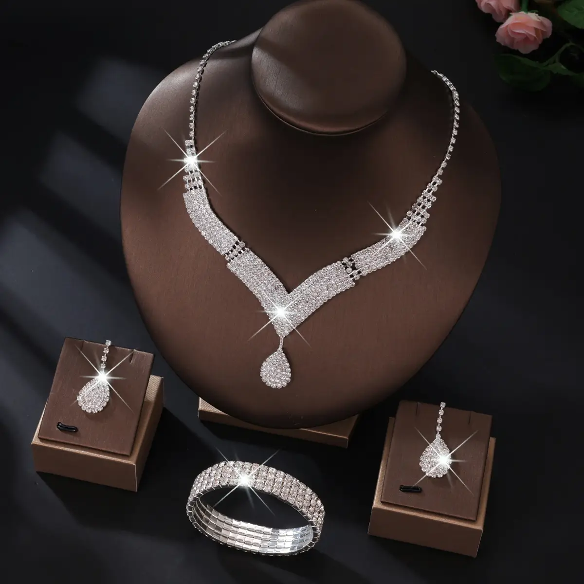European & American Wedding Jewelry Set for Women - Image 6