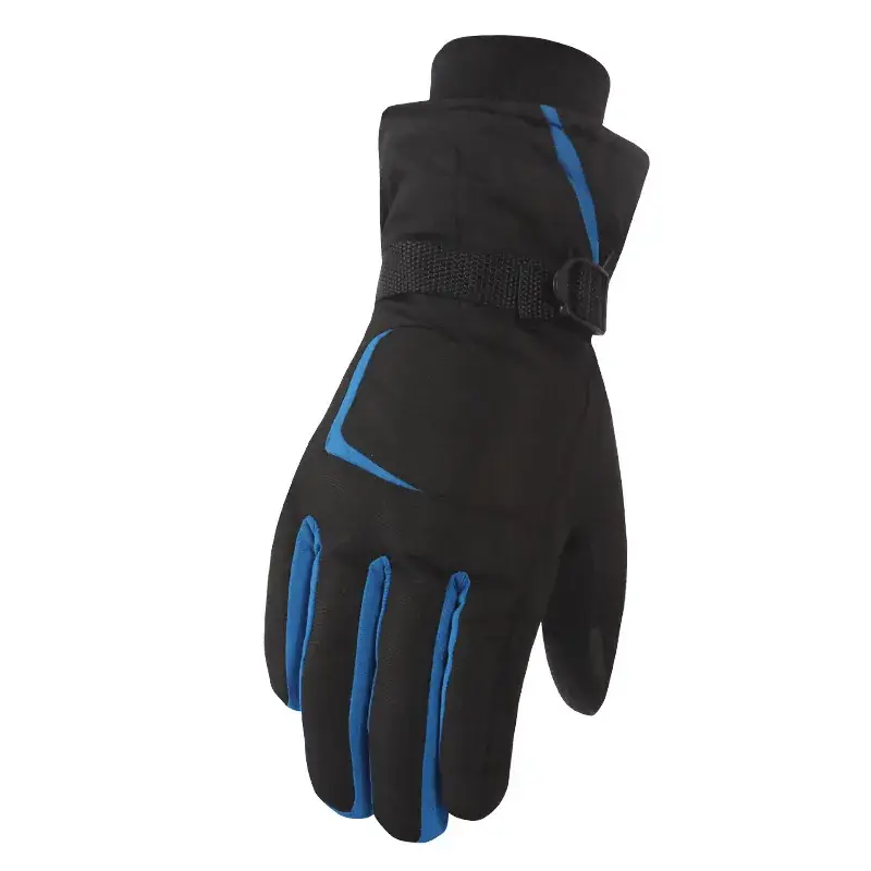 Winter Men's Touch Screen Ski Gloves Black Waterproof - Image 2