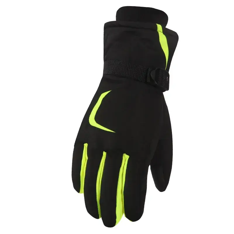 Winter Men's Touch Screen Ski Gloves Black Waterproof - Image 3