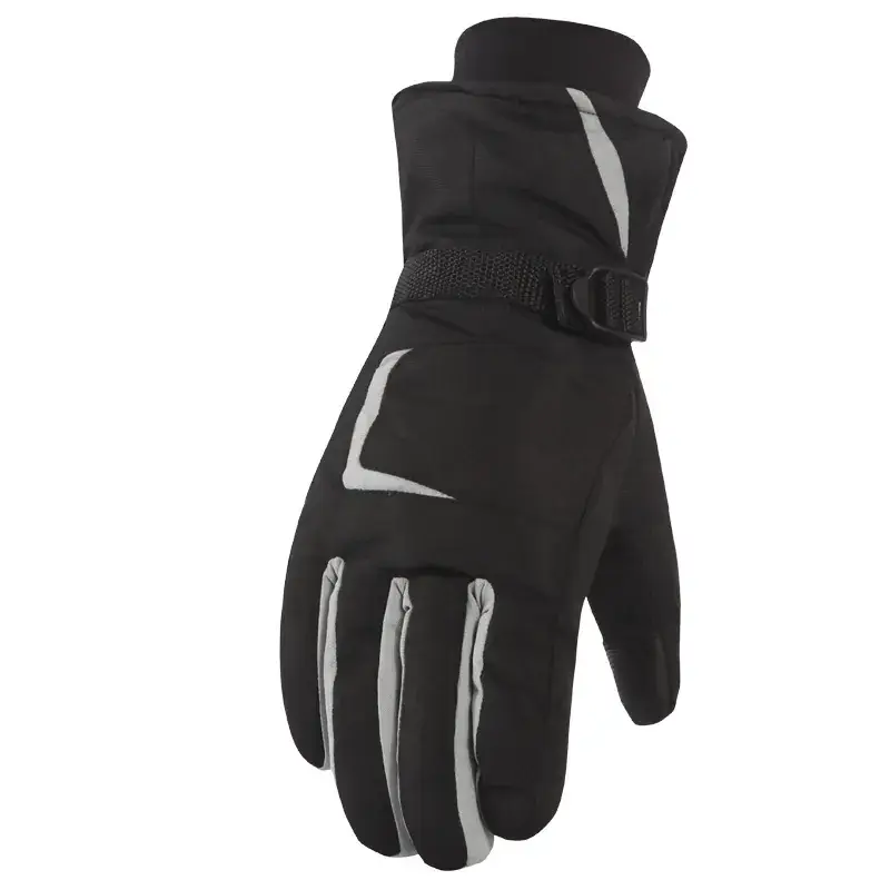 Winter Men's Touch Screen Ski Gloves Black Waterproof - Image 5