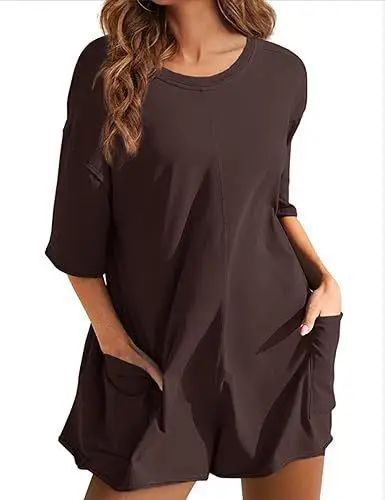 Blue 2024 Summer V-Neck Pocket Jumpsuit for Women - Image 17