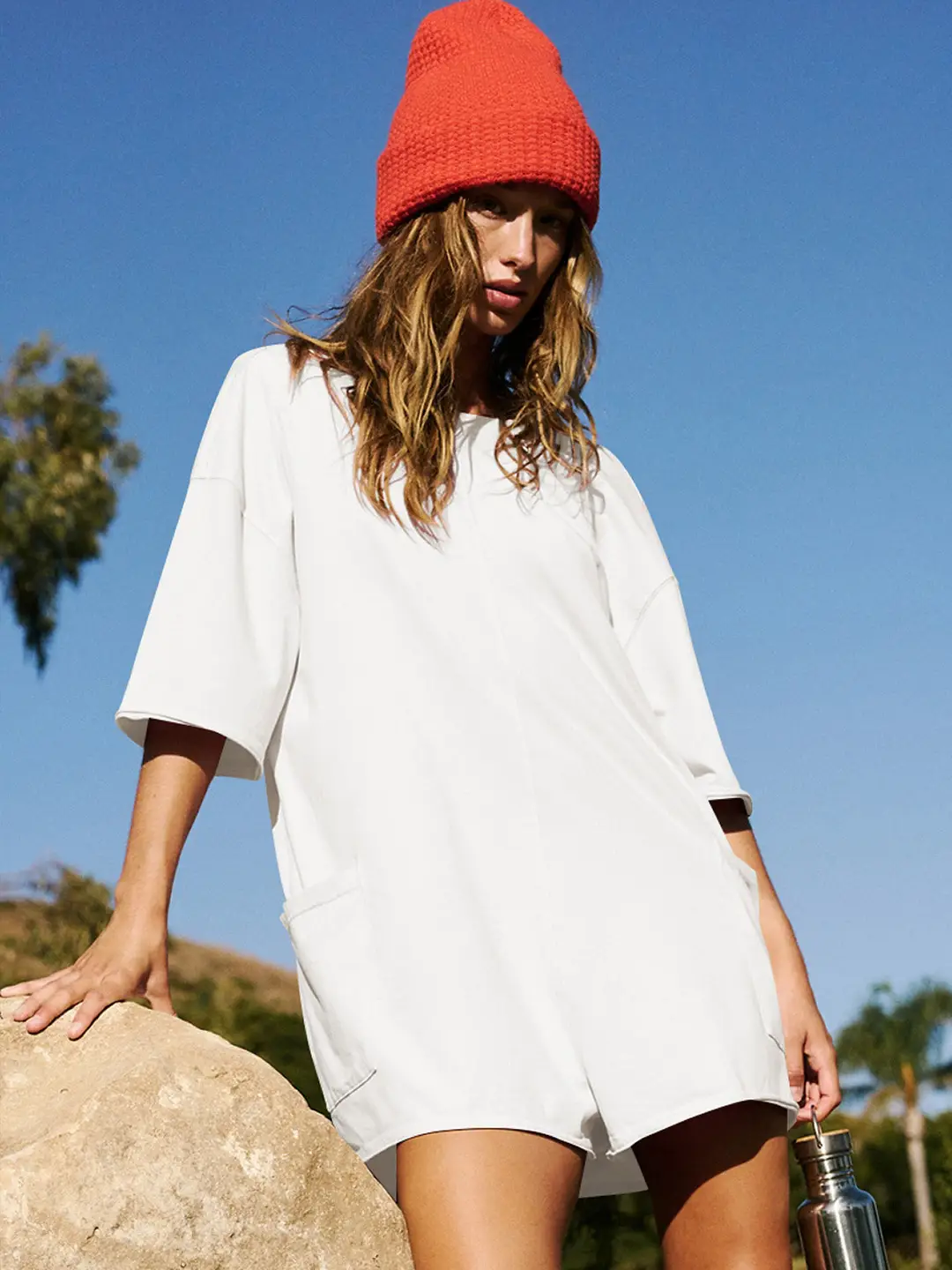 Blue 2024 Summer V-Neck Pocket Jumpsuit for Women - Image 8