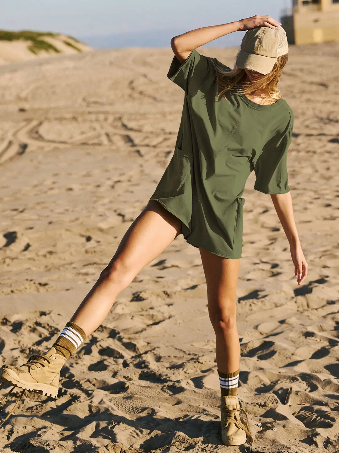 Blue 2024 Summer V-Neck Pocket Jumpsuit for Women - Image 9