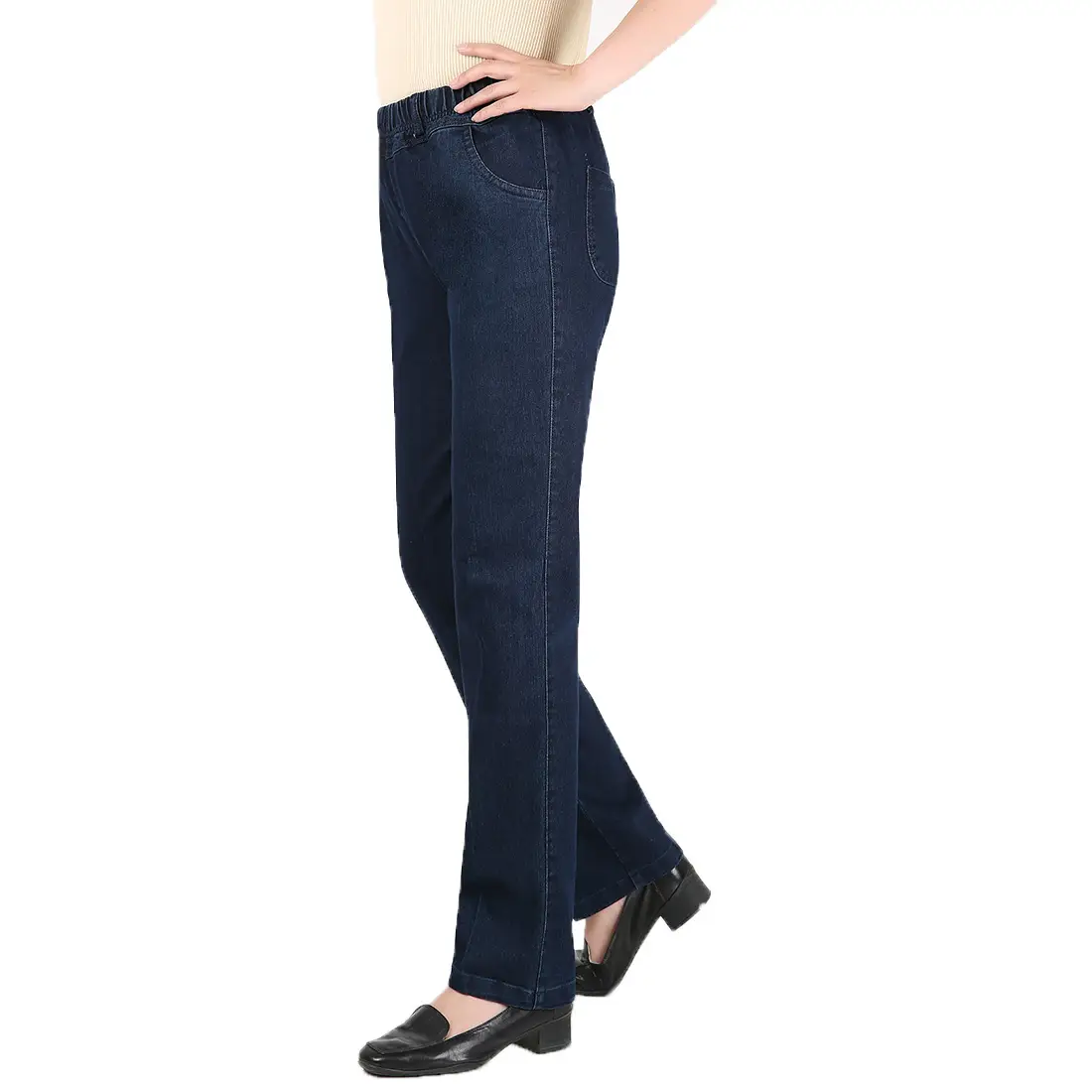 Women's Blue Stretch Jeans Large Spring Wear - Image 5