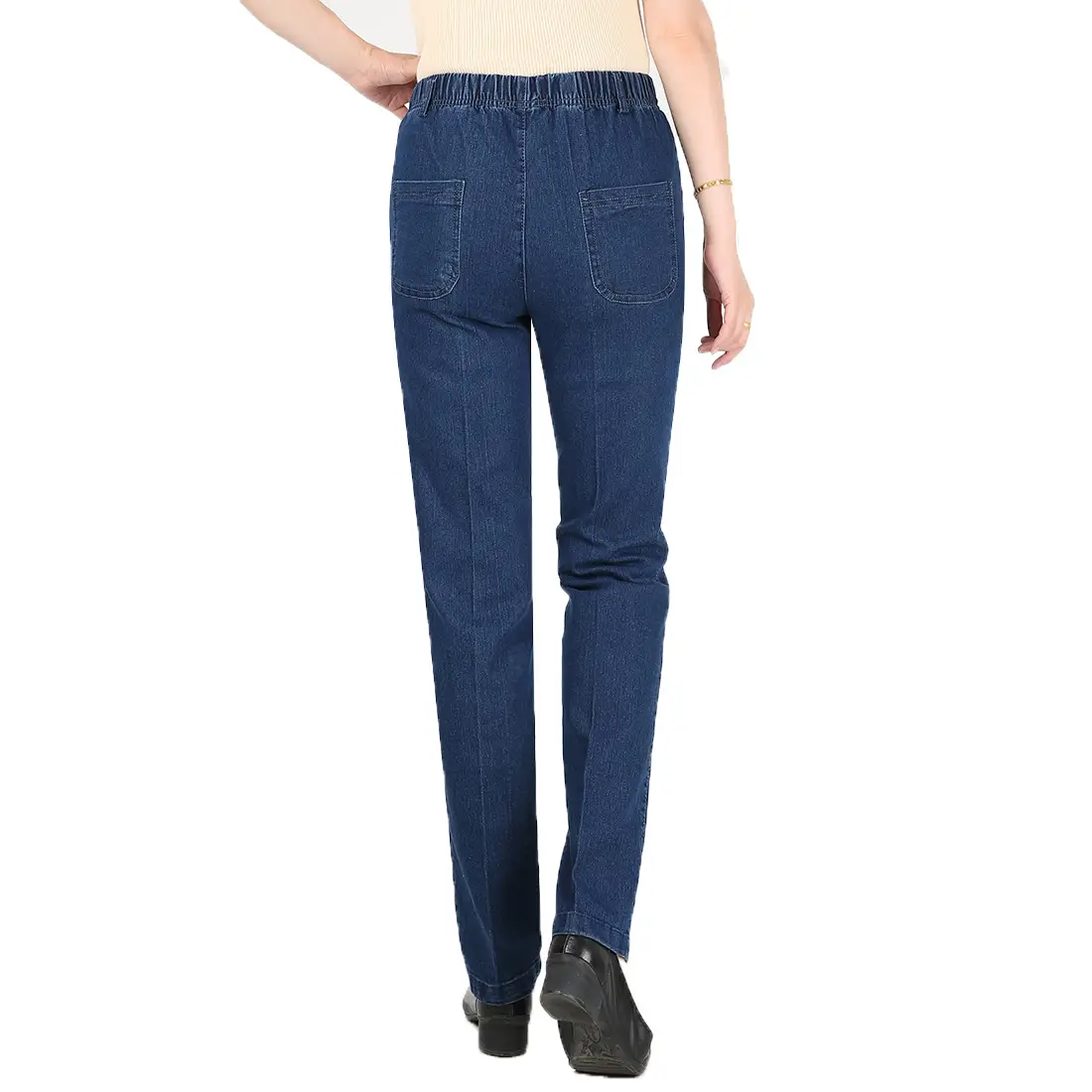 Women's Blue Stretch Jeans Large Spring Wear - Image 8
