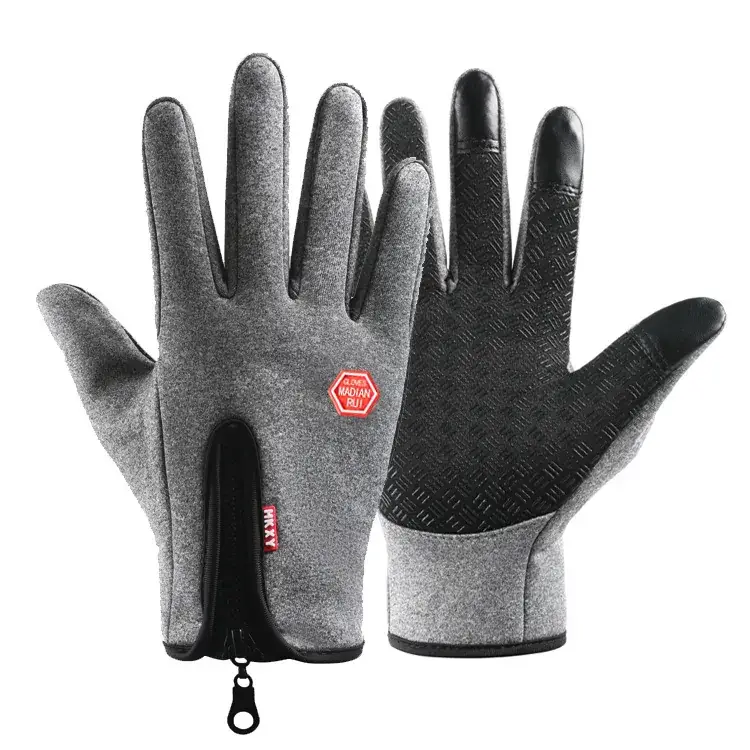 Foreign Trade Gloves for Outdoor Sports, Windproof, Fleece-Lined, Touchscreen-Compliant, Unisex, Hiking, Non-Slip, Waterproof, Warm, Cold-Resistant - Image 5