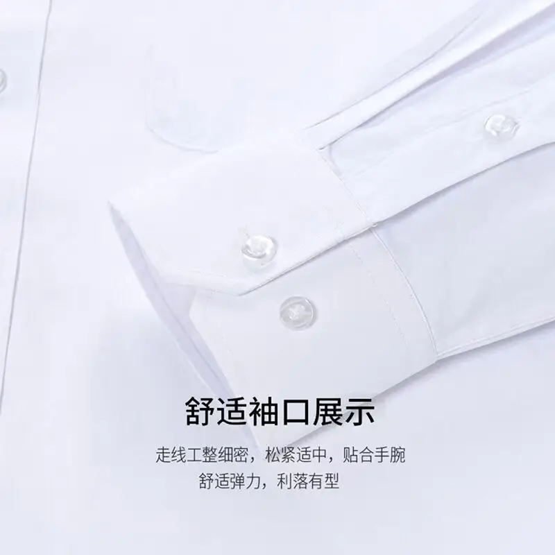 Pure White Men's Slim Fit Business Shirt - Image 18