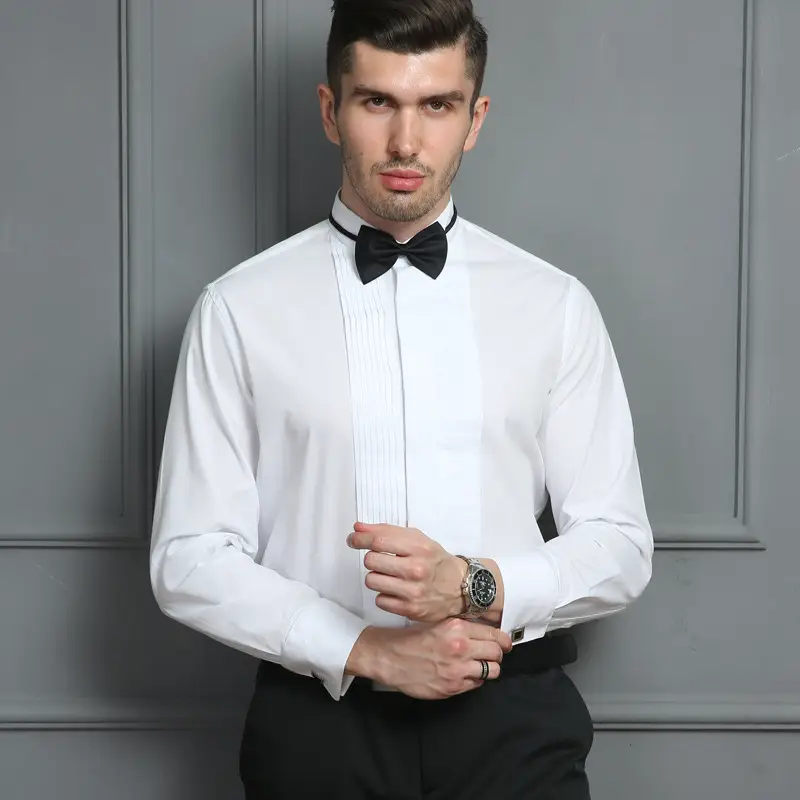 Pure White Men's Slim Fit Business Shirt — feature 7