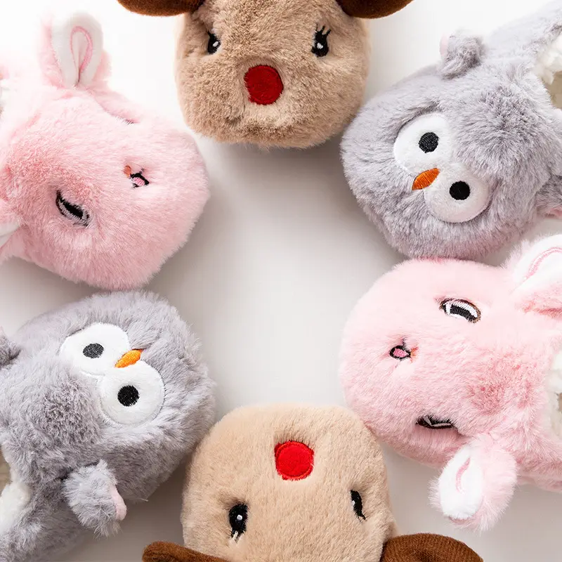 Pink Bunny Fleece Slippers for Toddler Winter Warm
