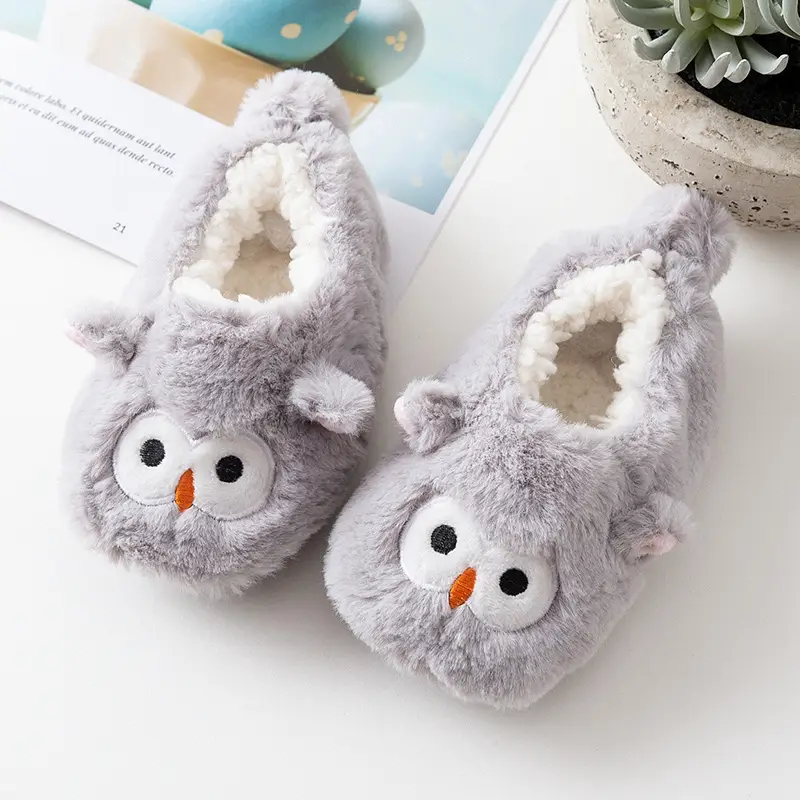 Pink Bunny Fleece Slippers for Toddler Winter Warm