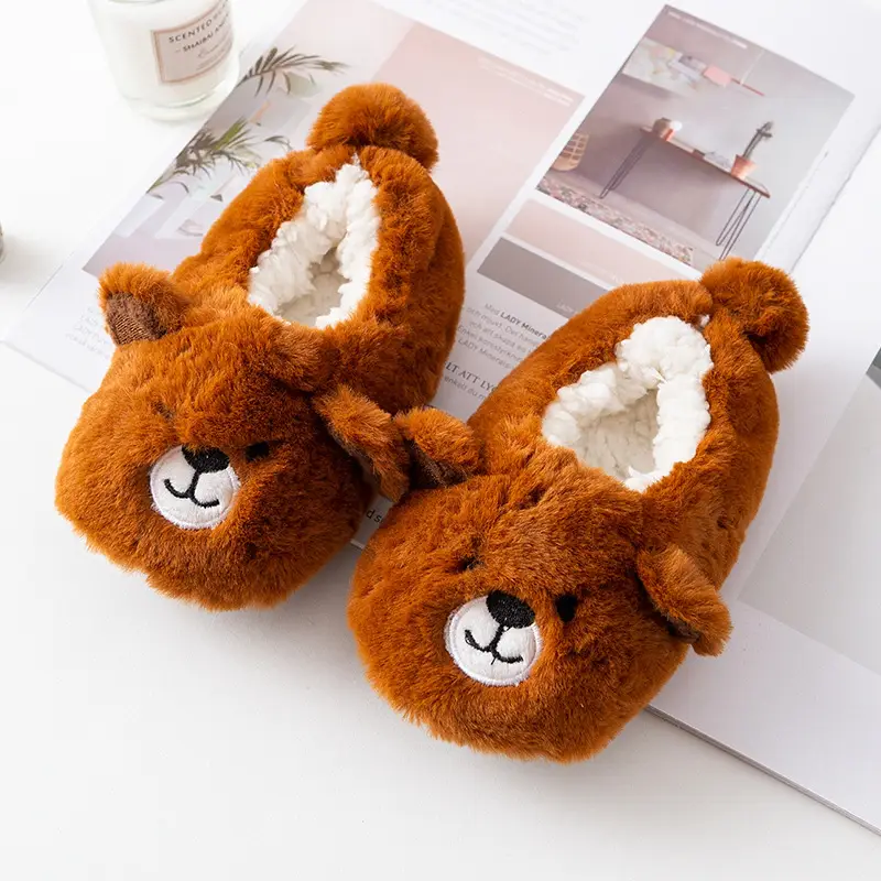 Pink Bunny Fleece Slippers for Toddler Winter Warm