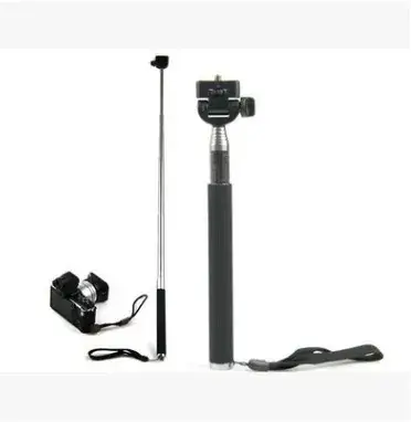 Black Selfie Stick with Bluetooth Remote & Telescopic Strap - Image 3