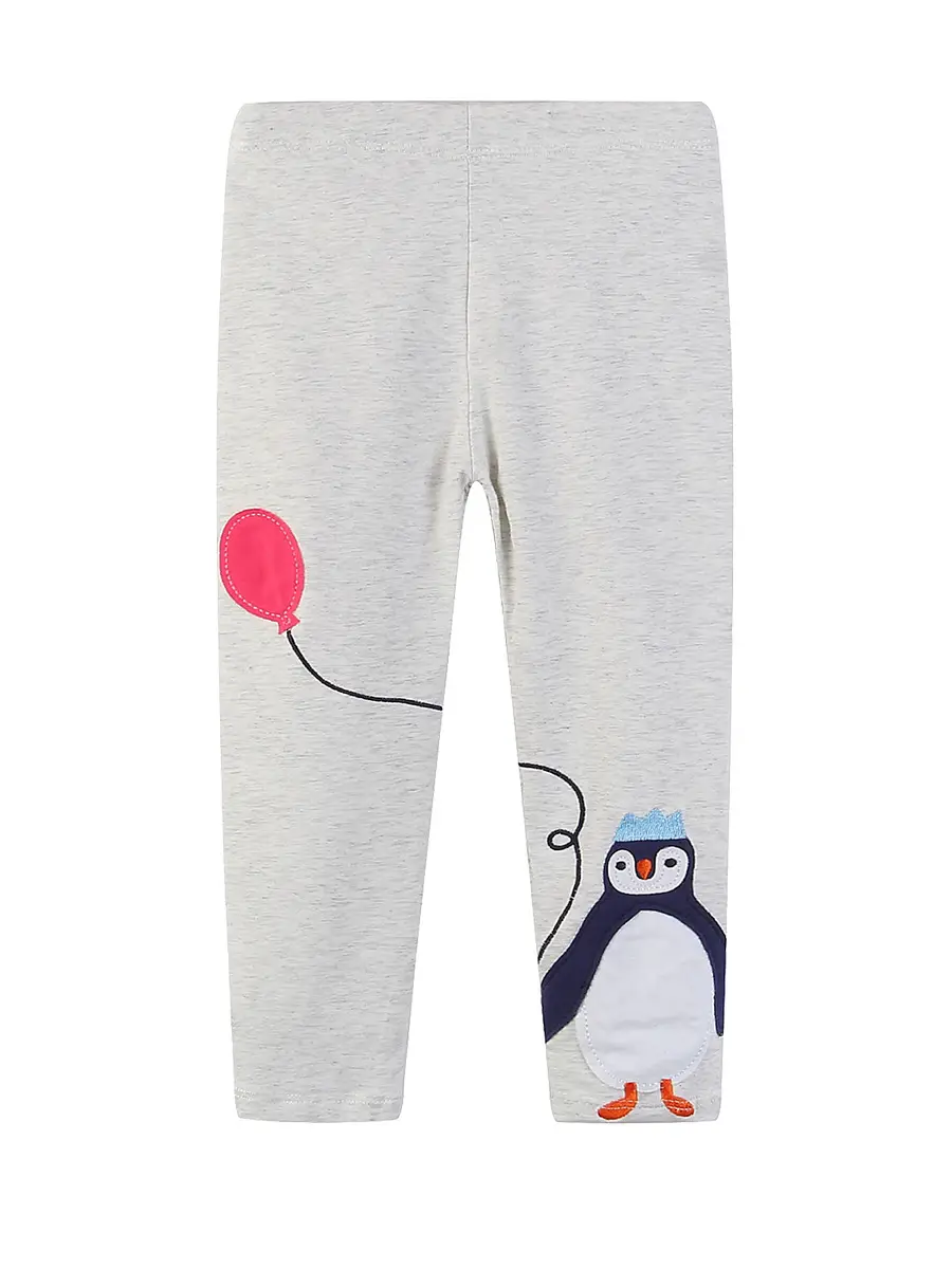 Girls Knitted Penguin Leggings Grey 2025 Autumn - Image 6
