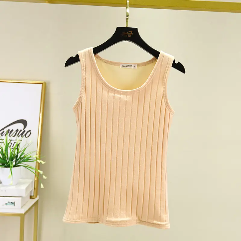 Black Fleece Lined Warm Vest for Women - Image 5