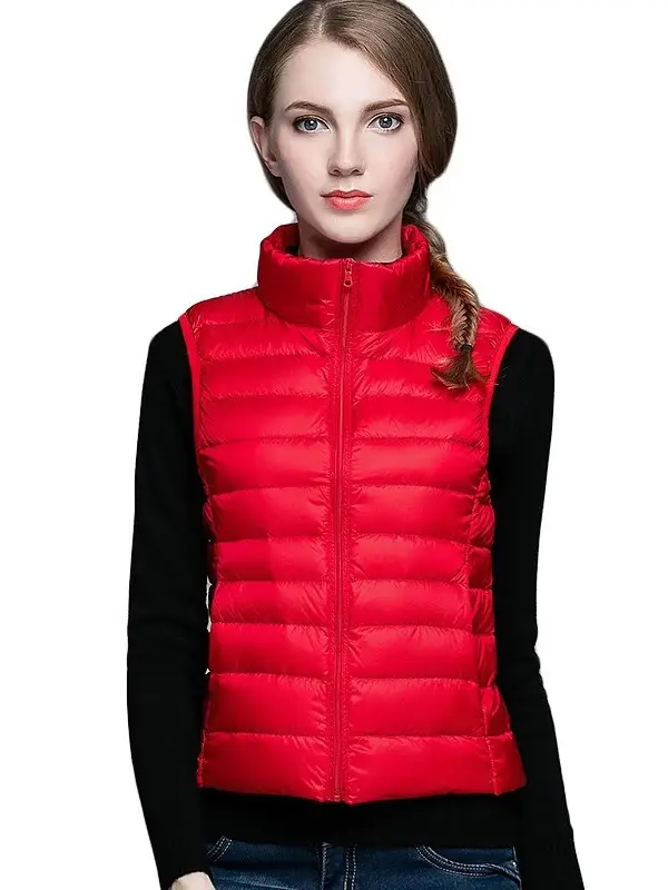 Women's 2025 Pink Down Vest Short Lightweight Inner Wear - Image 13