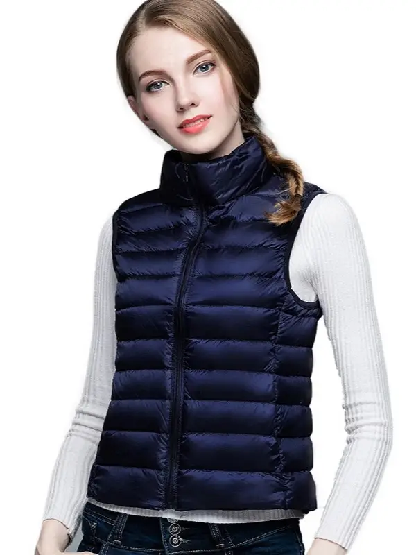 Women's 2025 Pink Down Vest Short Lightweight Inner Wear - Image 14