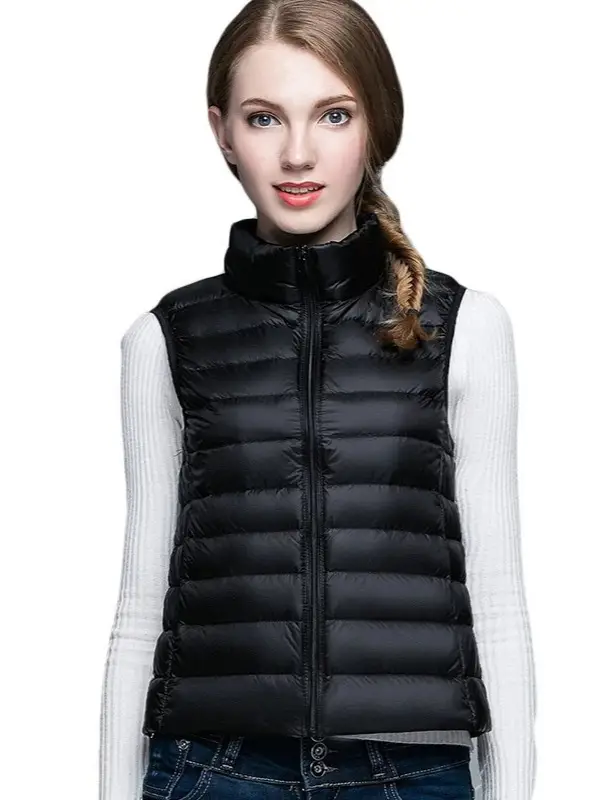 Women's 2025 Pink Down Vest Short Lightweight Inner Wear - Image 15
