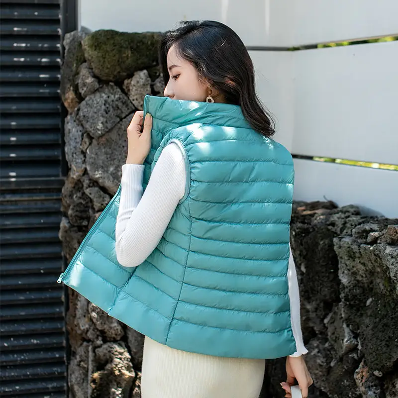 Women's 2025 Pink Down Vest Short Lightweight Inner Wear - Image 10
