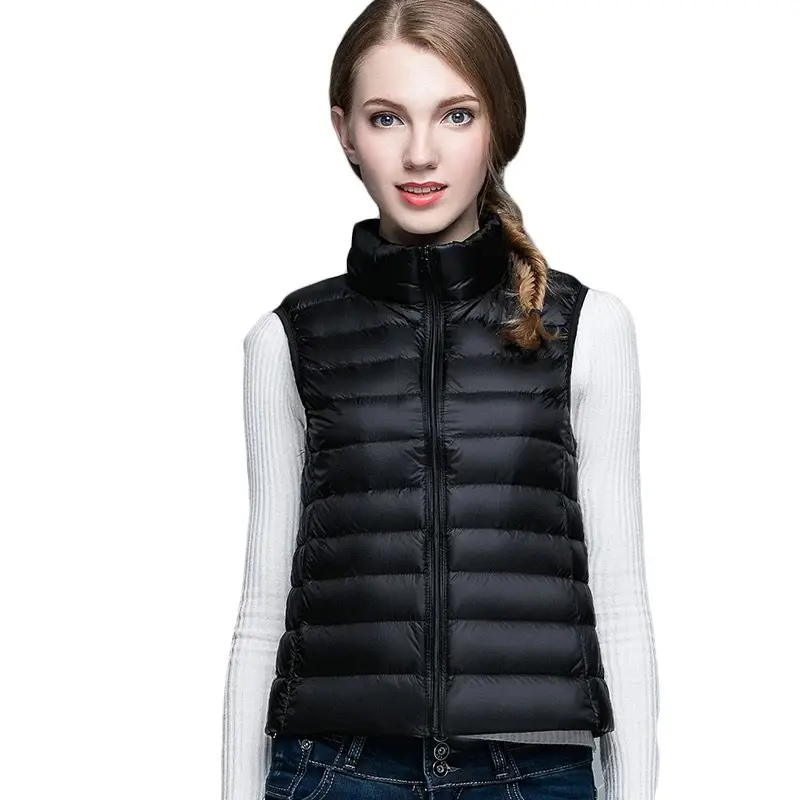 Women's 2025 Pink Down Vest Short Lightweight Inner Wear - Image 2
