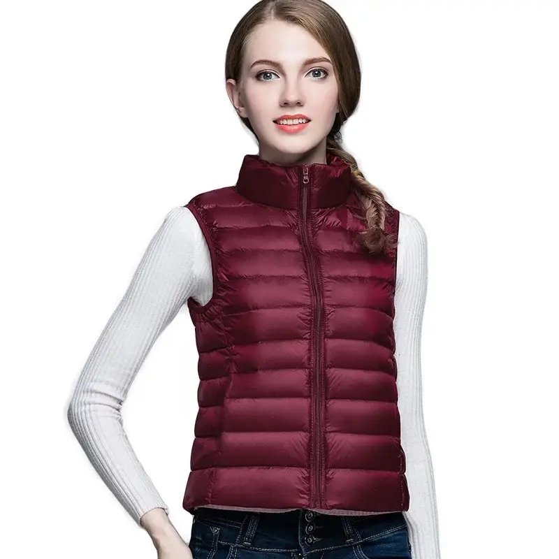 Women's 2025 Pink Down Vest Short Lightweight Inner Wear - Image 5