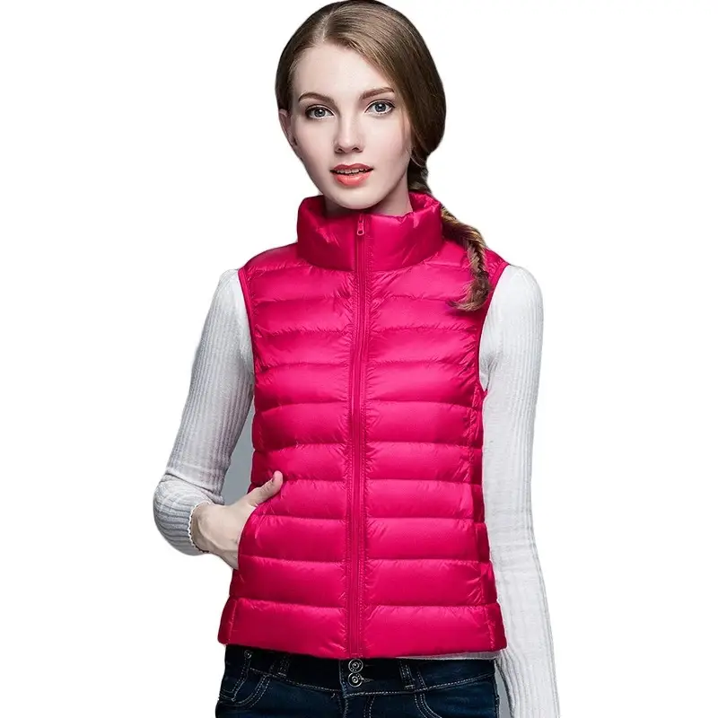 Women's 2025 Pink Down Vest Short Lightweight Inner Wear - Image 7