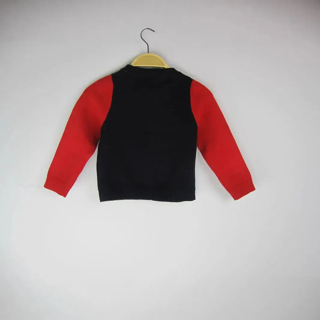 Men's Grey Knit Cardigan Black Sleeves