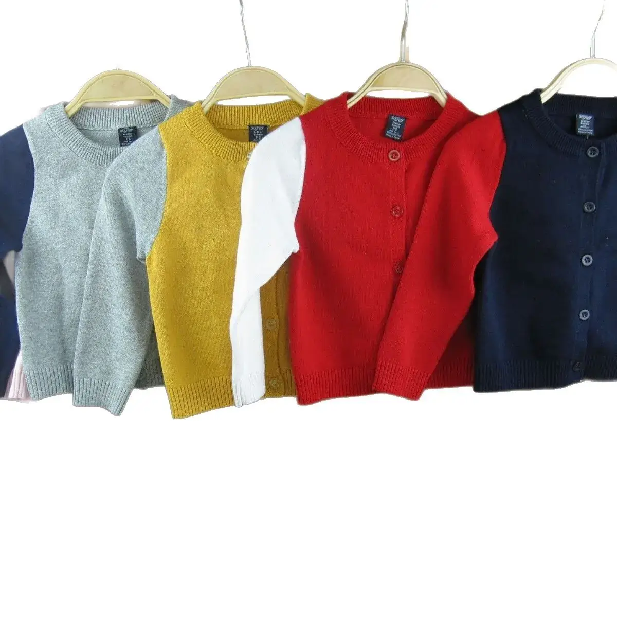 Men's Grey Knit Cardigan Black Sleeves