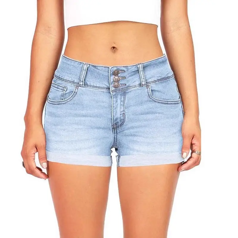 AliExpress New Waist Multi-Color Denim Stretch Shorts - Image 3