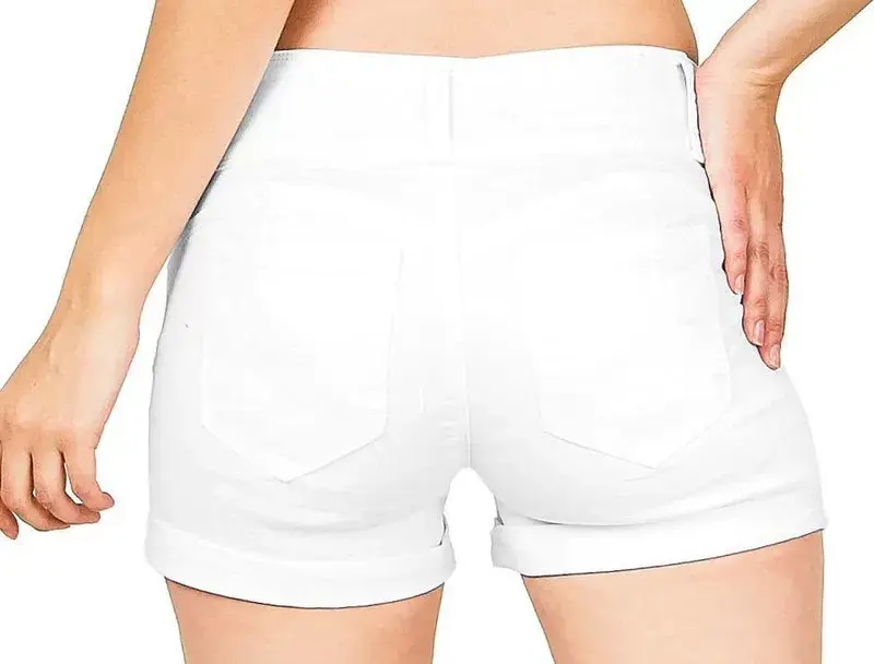 AliExpress New Waist Multi-Color Denim Stretch Shorts — feature 10