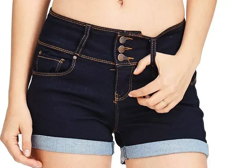AliExpress New Waist Multi-Color Denim Stretch Shorts — feature 2