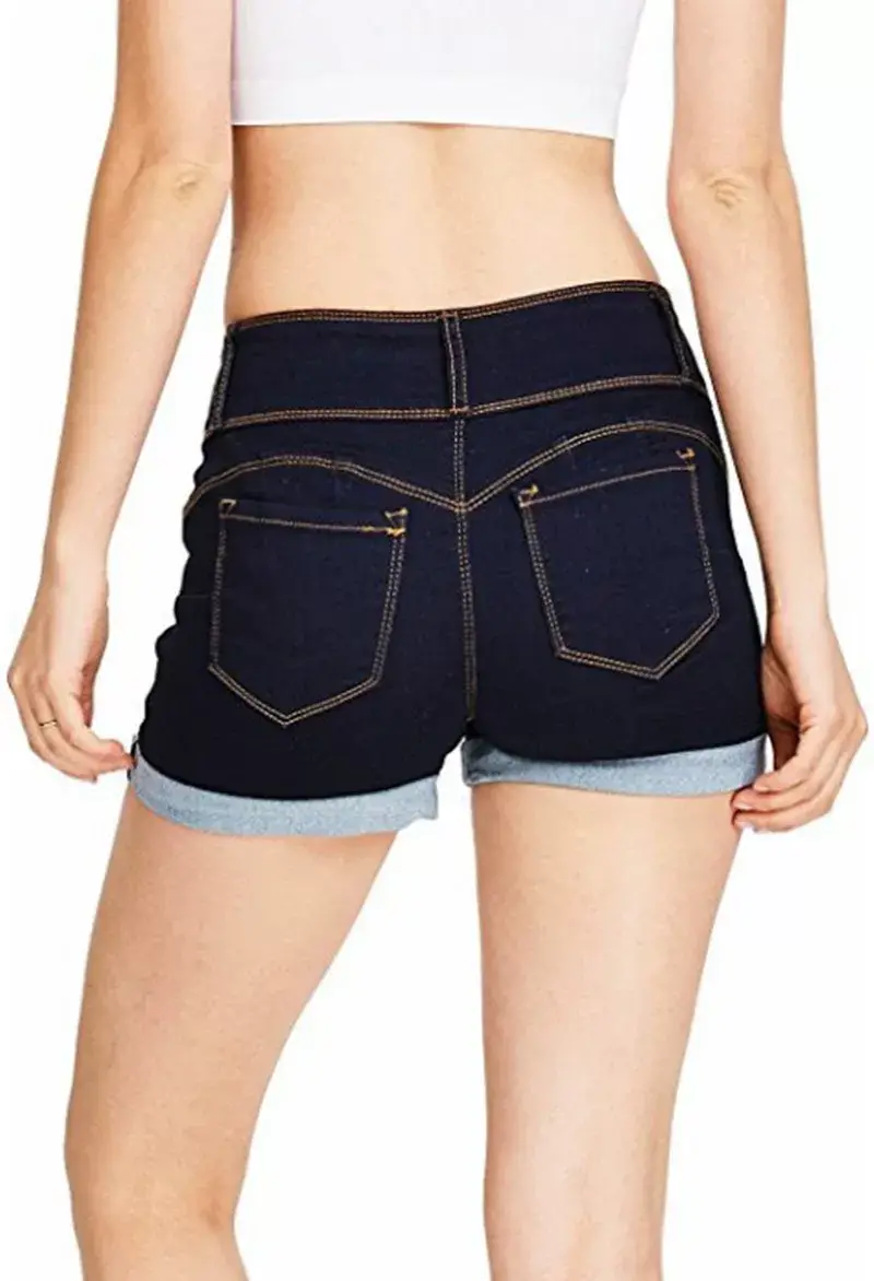 AliExpress New Waist Multi-Color Denim Stretch Shorts — feature 3