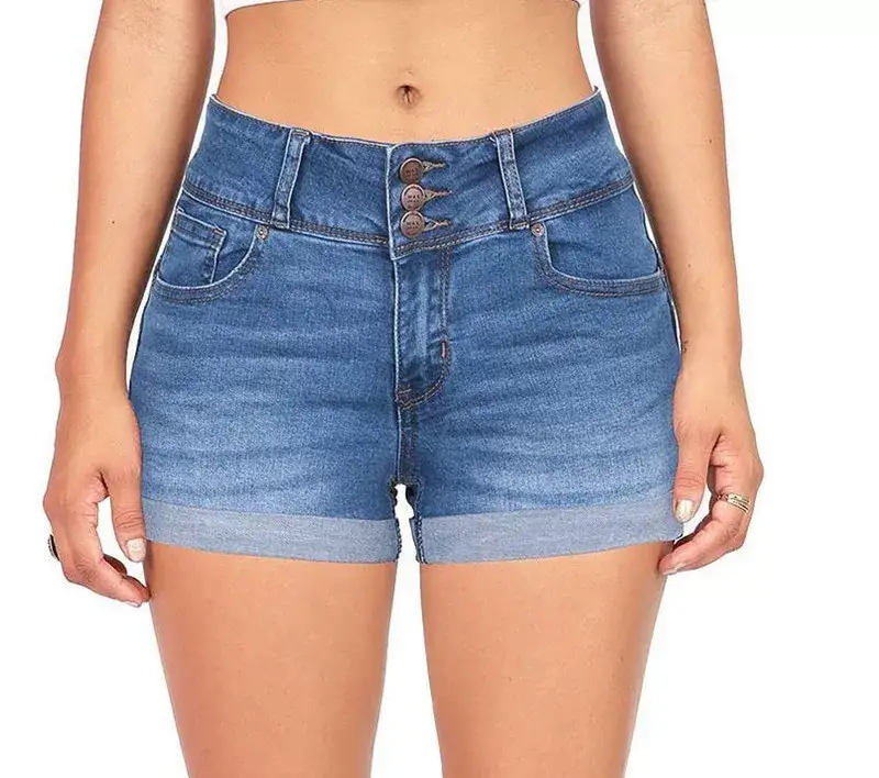 AliExpress New Waist Multi-Color Denim Stretch Shorts — feature 4