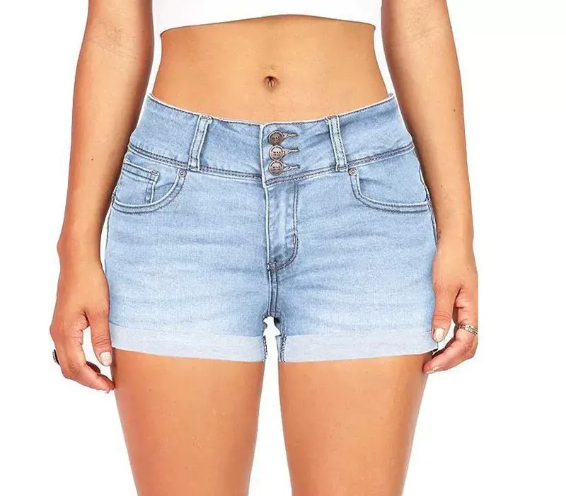 AliExpress New Waist Multi-Color Denim Stretch Shorts — feature 6