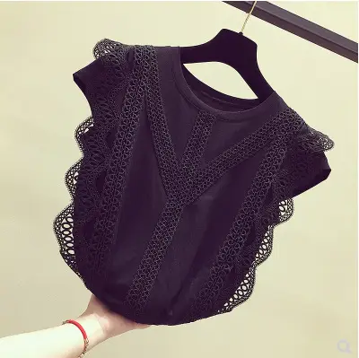 Black Lace Crossbody Top for Women 2025 - Image 5
