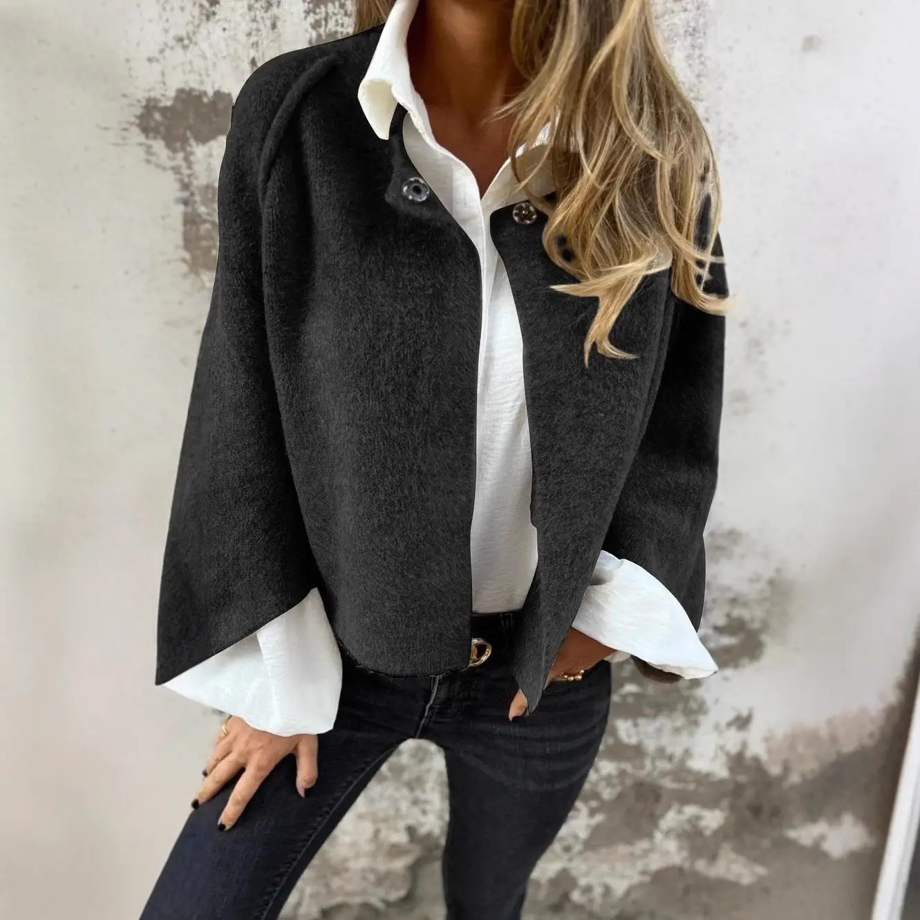 Women's Pink Cashmere Long Sleeve Jacket 2024 - Image 14