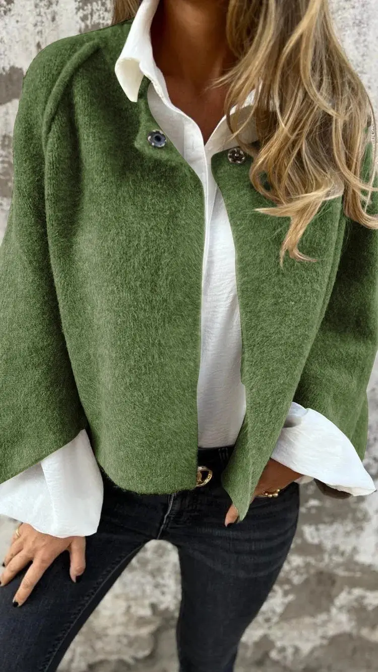 Women's Pink Cashmere Long Sleeve Jacket 2024 - Image 6