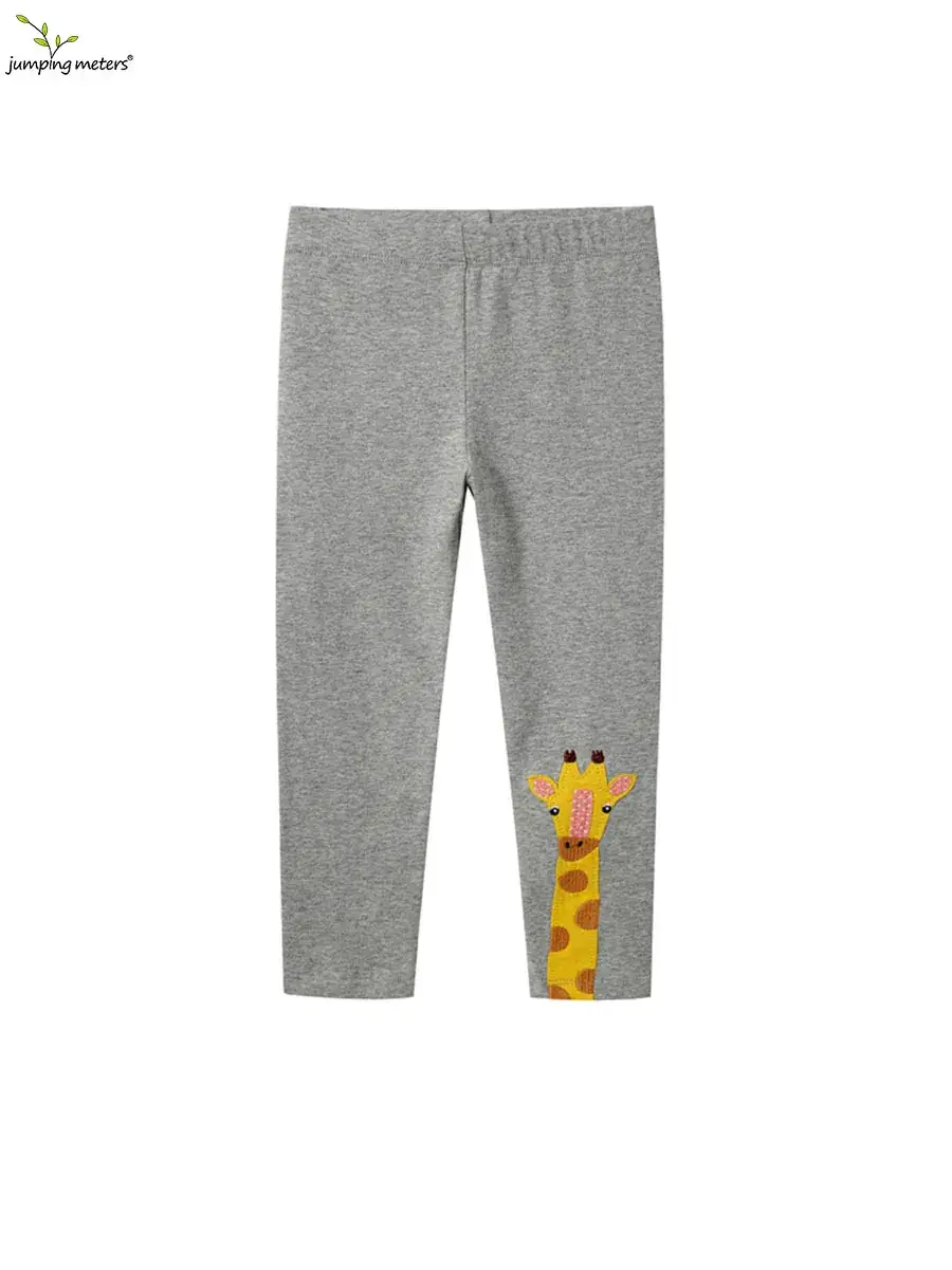 Girls Cotton Spring Leggings with Fox Embroidery - Image 6